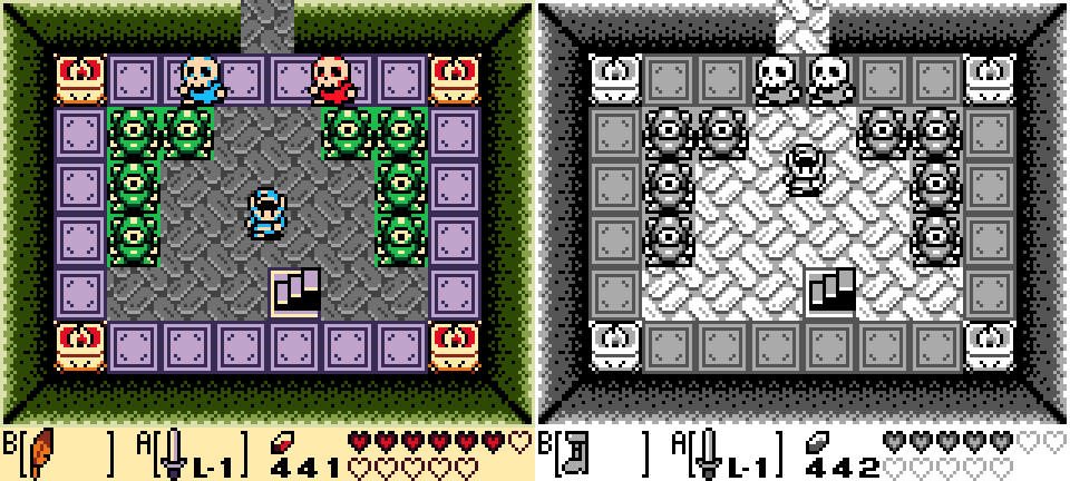 The Legend of Zelda: Link's Awakening, GB vs GBC vs SGB vs Switch