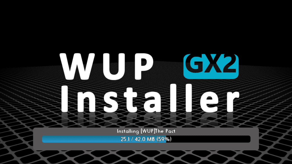 An image of the WUP Installer showing a progress bar.